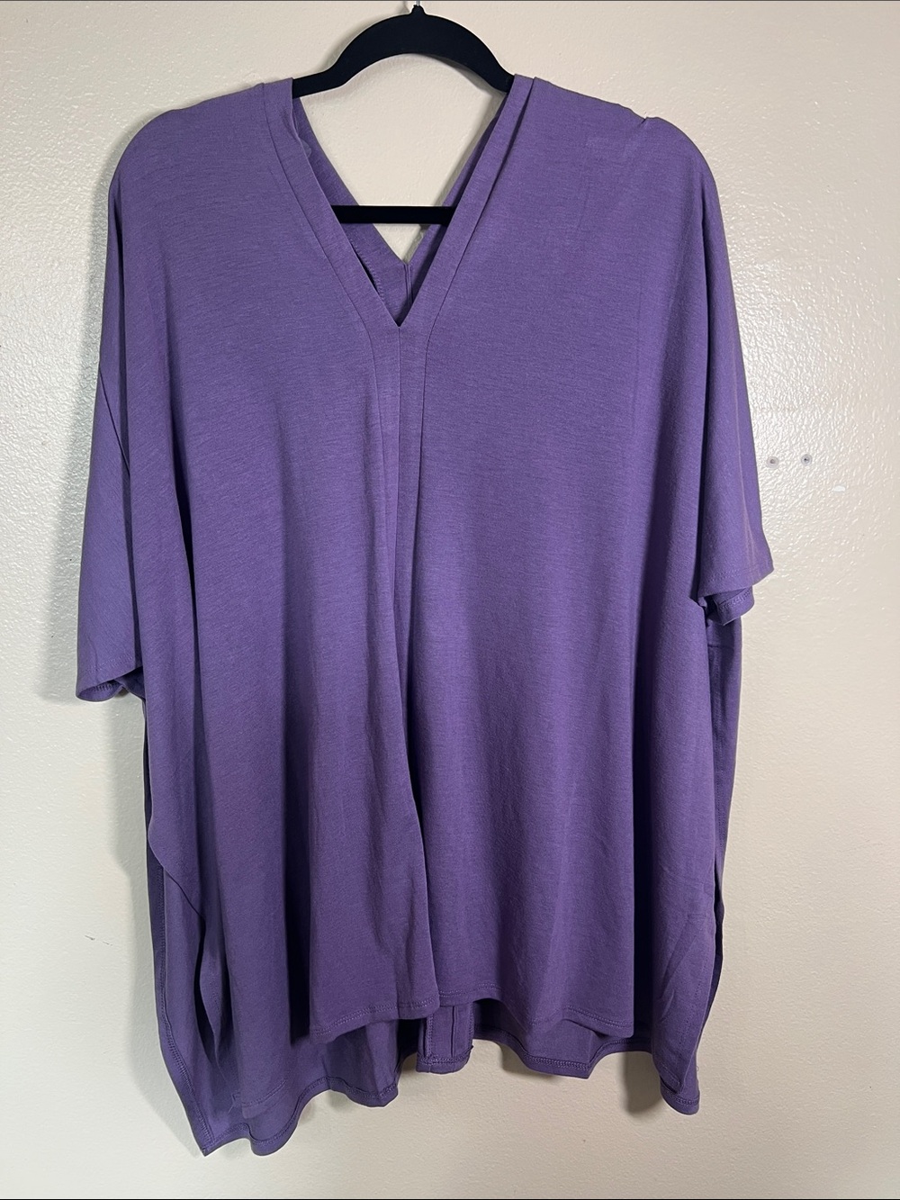 Zenana Outfitters Purple V-Neck Draped Tunic